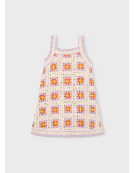 Vestido crochet - Hueso     