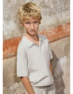 Polo m/c tricot - Piedra    