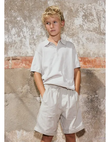 Polo m/c tricot - Piedra    