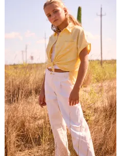 Pantalon largo sarga - Crudo     