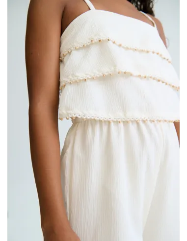 Mono largo volantes - Hueso     