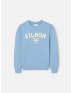 Sudadera kids Silbon raqueta media azul indigo