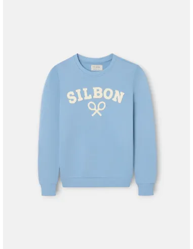 Sudadera kids Silbon raqueta media azul indigo