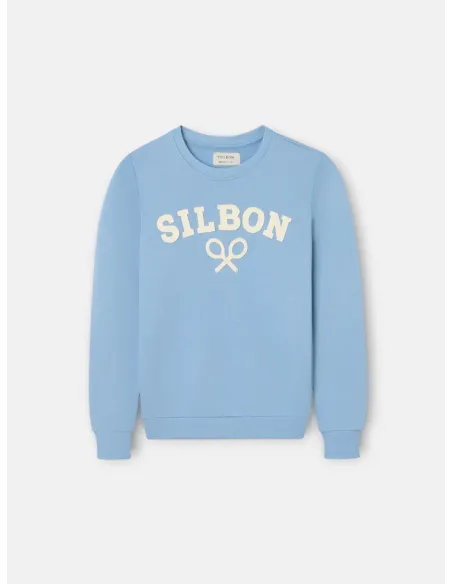 Sudadera kids Silbon raqueta media azul indigo
