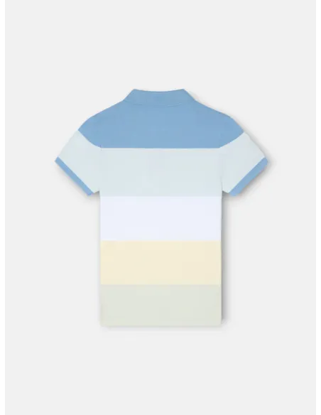Polo kids raya ancha multicolor azul