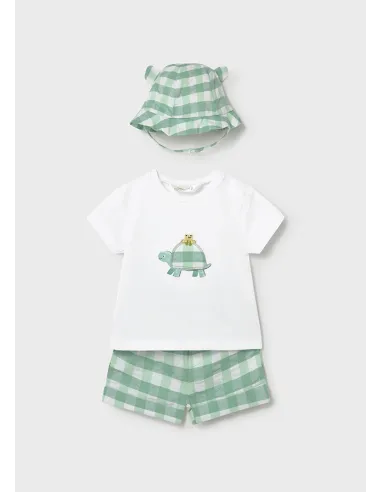 Conj. pantalon corto y gorro - Manzana