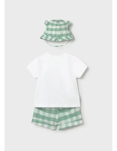 Conj. pantalon corto y gorro - Manzana