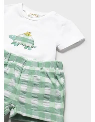 Conj. pantalon corto y gorro - Manzana