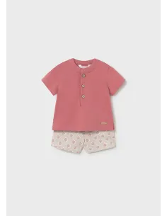 Conj. pantalon corto y polo - Terracota