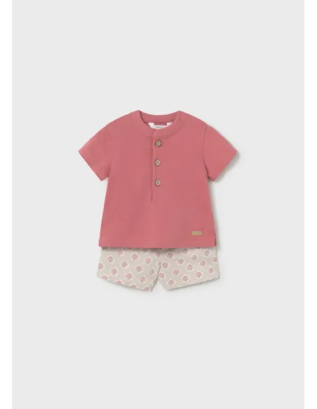 Conj. pantalon corto y polo - Terracota