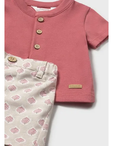 Conj. pantalon corto y polo - Terracota