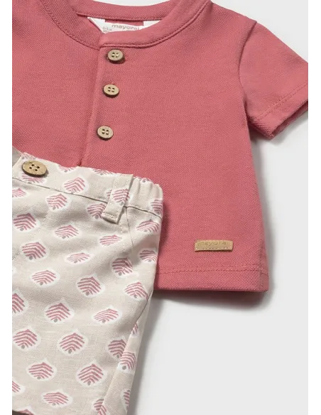 Conj. pantalon corto y polo - Terracota