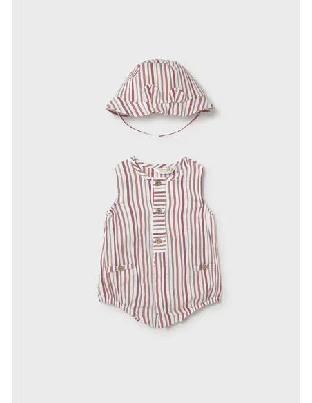 Pelele y gorro plana - Terracota