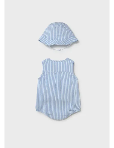 Pelele y gorro plana - Cielo     