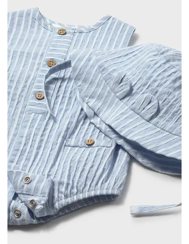 Pelele y gorro plana - Cielo     