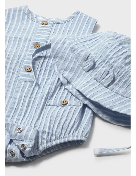 Pelele y gorro plana - Cielo     