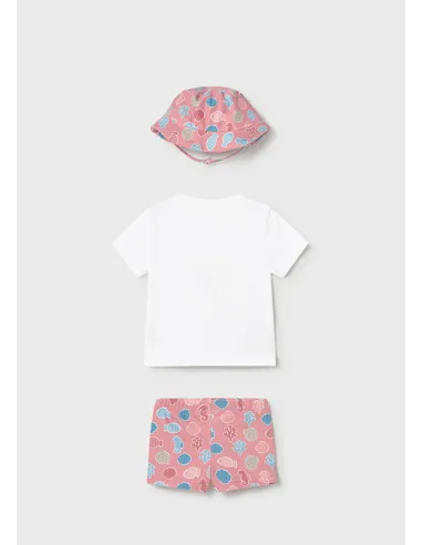 Conj. baño y gorro - Terracota 