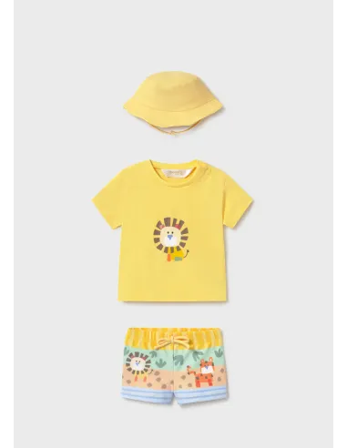 Conj. baño y gorro - Mostaza   