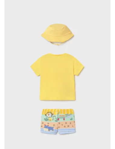 Conj. baño y gorro - Mostaza   