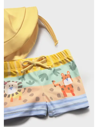 Conj. baño y gorro - Mostaza   