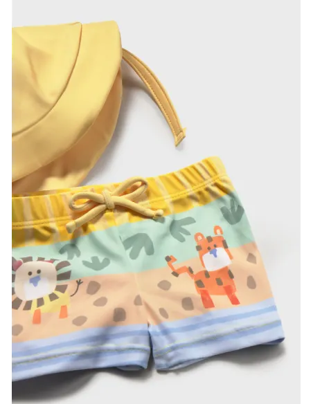 Conj. baño y gorro - Mostaza   