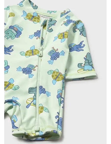 Conj. baño pelele con gorro - Manzana   