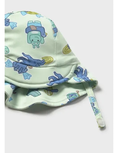 Conj. baño pelele con gorro - Manzana   