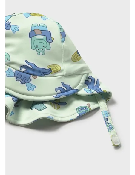 Conj. baño pelele con gorro - Manzana   