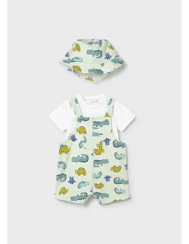 Conj. peto y gorro punto - Manzana   