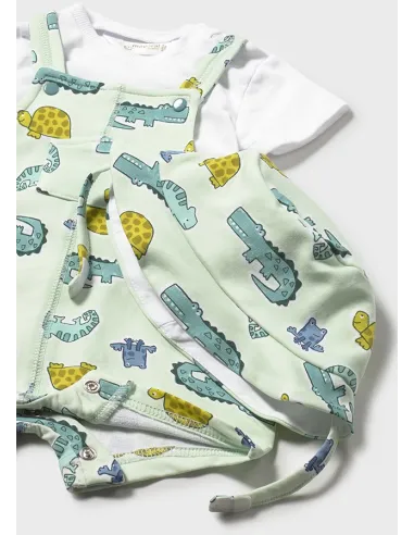 Conj. peto y gorro punto - Manzana   