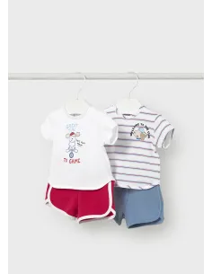 Conj. punto 4 piezas - Rojo