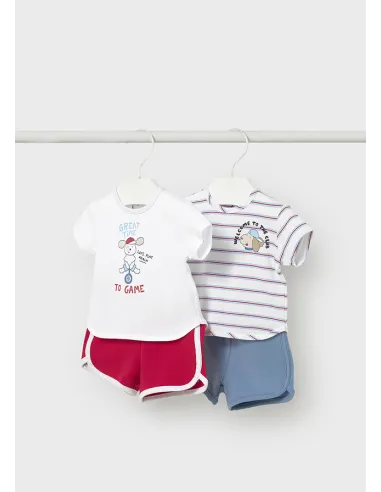 Conj. punto 4 piezas - Rojo