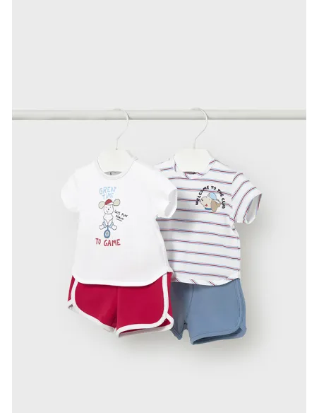 Conj. punto 4 piezas - Rojo