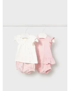 Conj. punto 4 piezas - Rosa baby