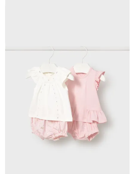 Conj. punto 4 piezas - Rosa baby 