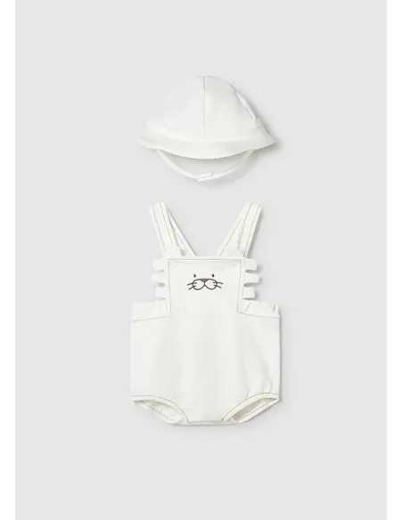 Peto corto y gorro - Blanco    