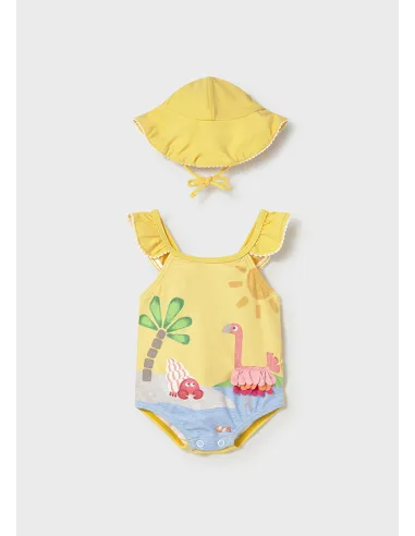Bañador y gorro - Mostaza   