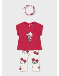 Conj. leggings con diadema - Rojo      