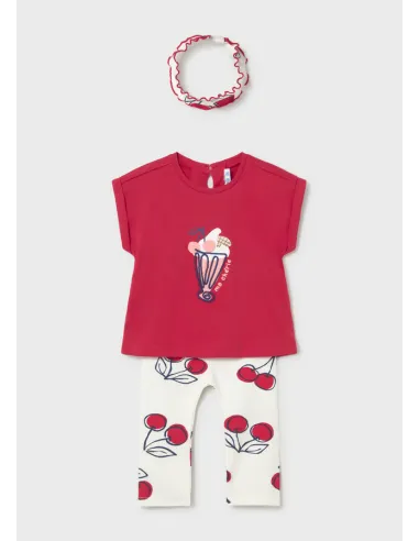 Conj. leggings con diadema - Rojo      