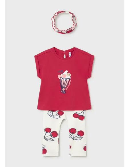 Conj. leggings con diadema - Rojo      