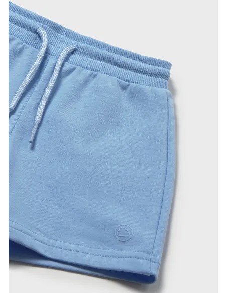 Bermuda felpa basica - Celeste   