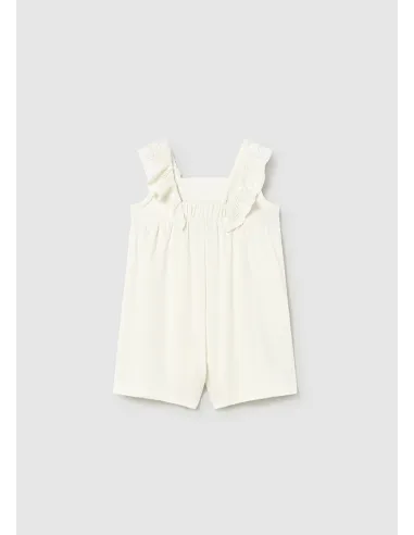 Mono corto combinado guipur - Crudo     