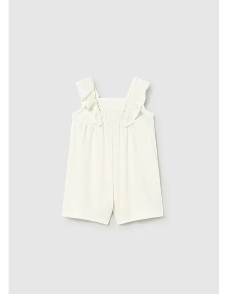 Mono corto combinado guipur - Crudo     