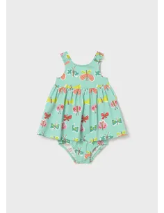 Vestido estampado con braguit - Turquesa  