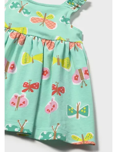 Vestido estampado con braguit - Turquesa  