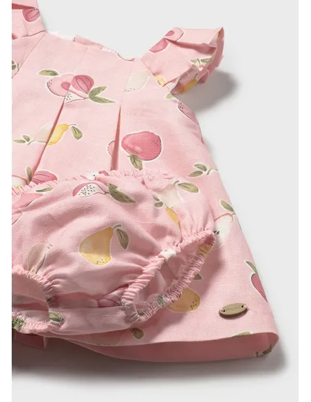 Vestido lino estampado - Rose      