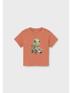 Camiseta m/c animal - Arcilla   