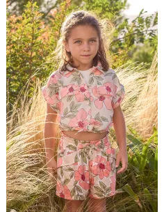 Pantalon corto estampado - Mandarina 