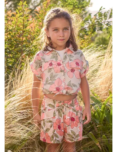 Pantalon corto estampado - Mandarina 