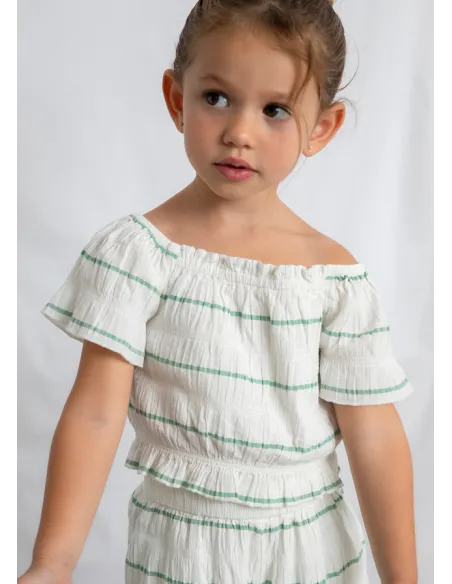 Conj. pantalon largo rayas - Crd-menta 